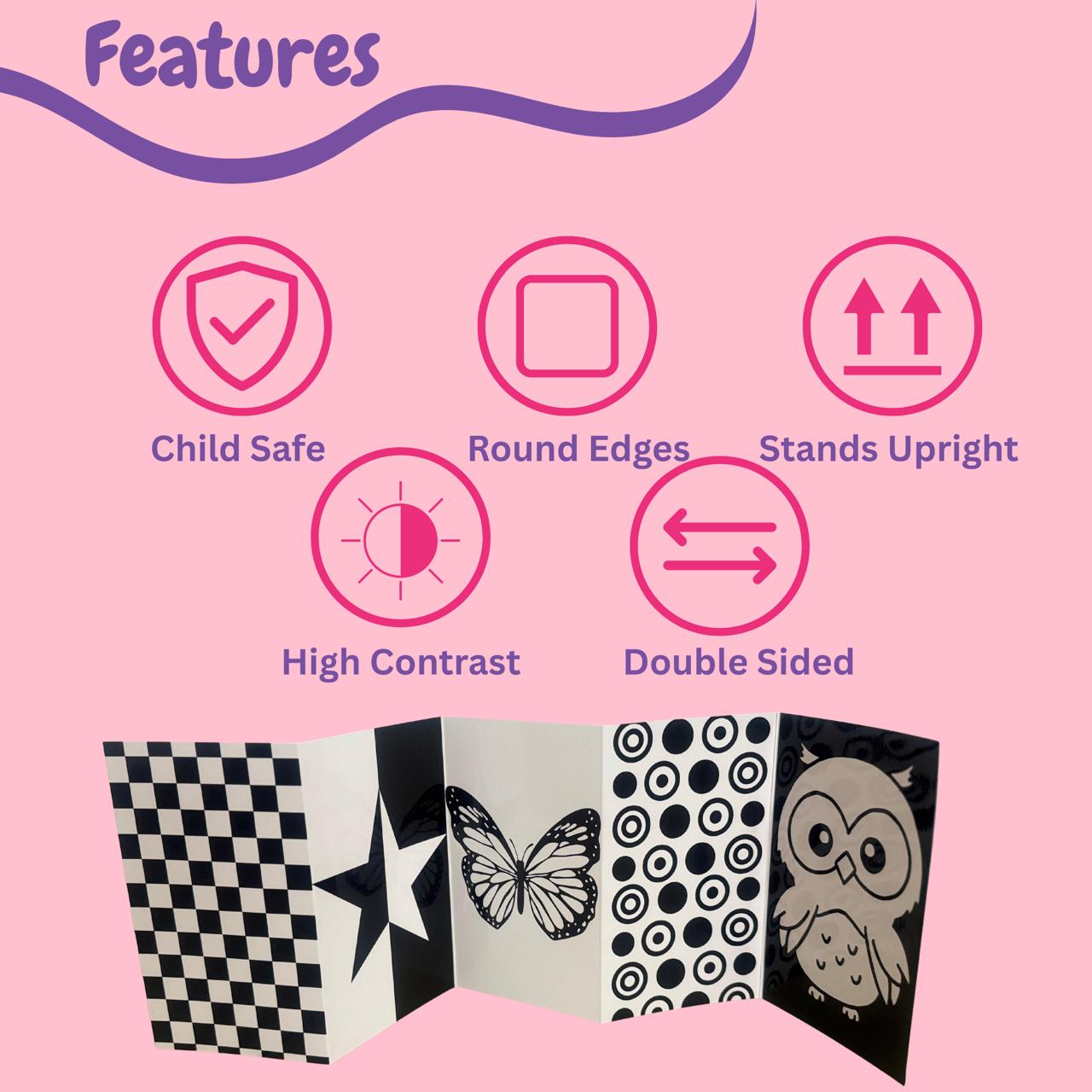 High contrast Stand-up cards (0 - 3 months)