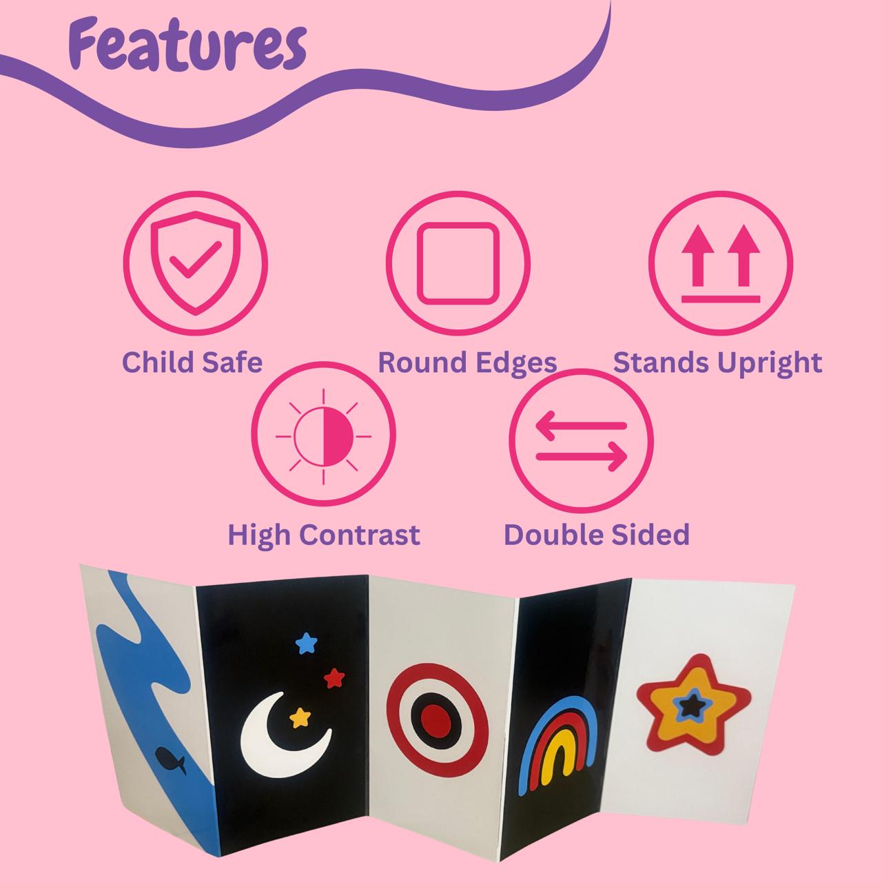 High contrast Stand-up Cards(3 - 6 months)