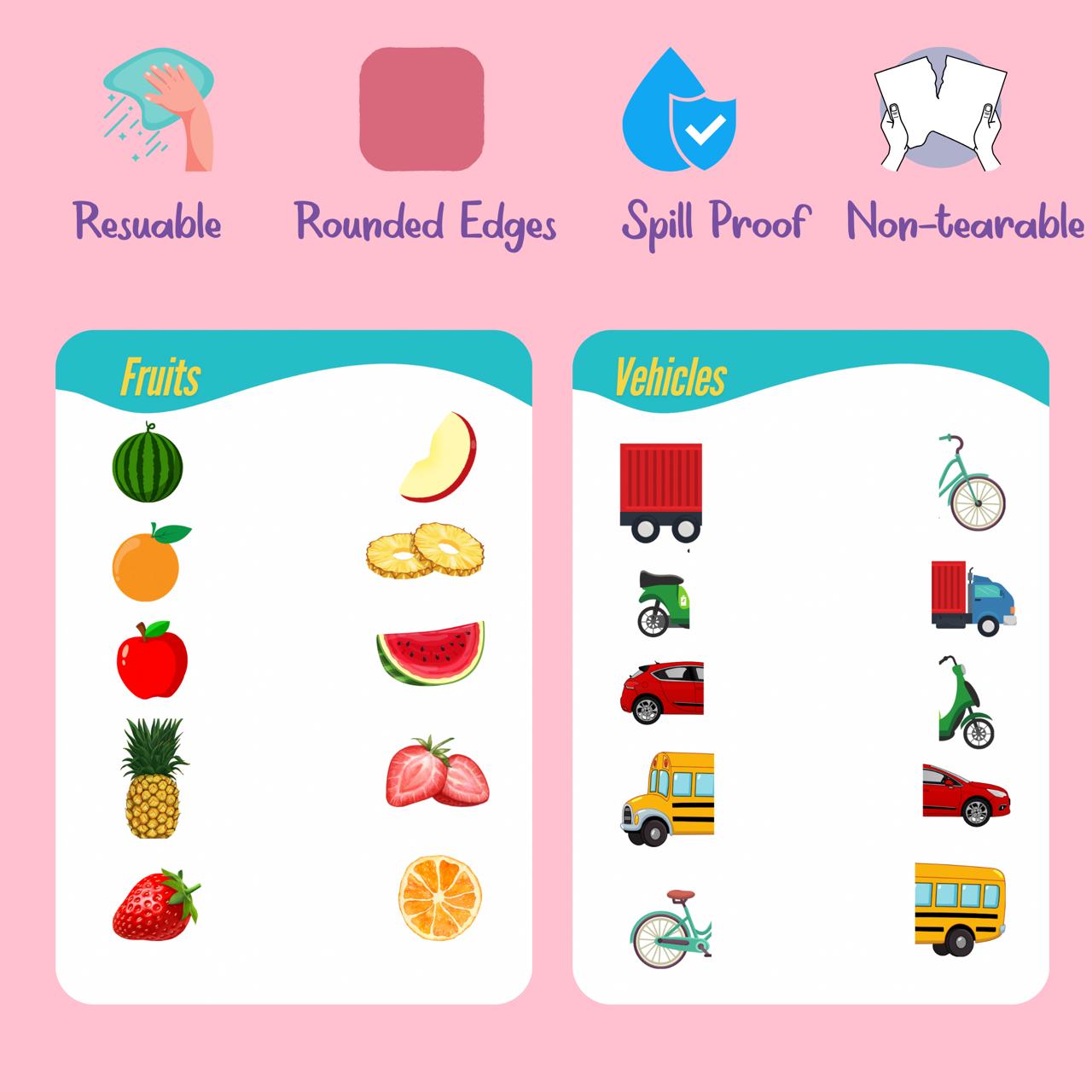 Reusable Match-it Level 3 Activity Book ( Age : 2-4 years )