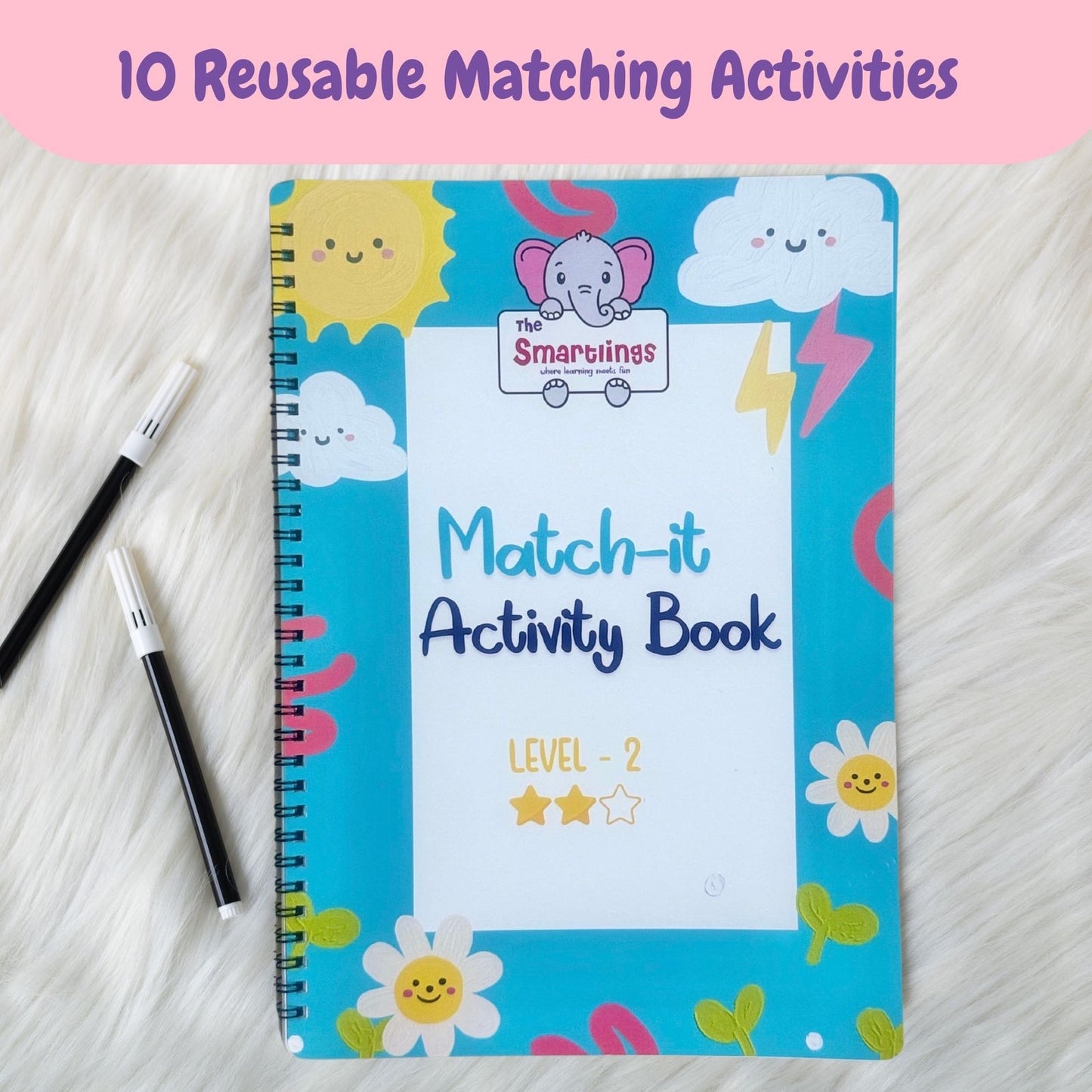 Reusable Match-it Level 2 Activity Book ( Age : 2-4 years )