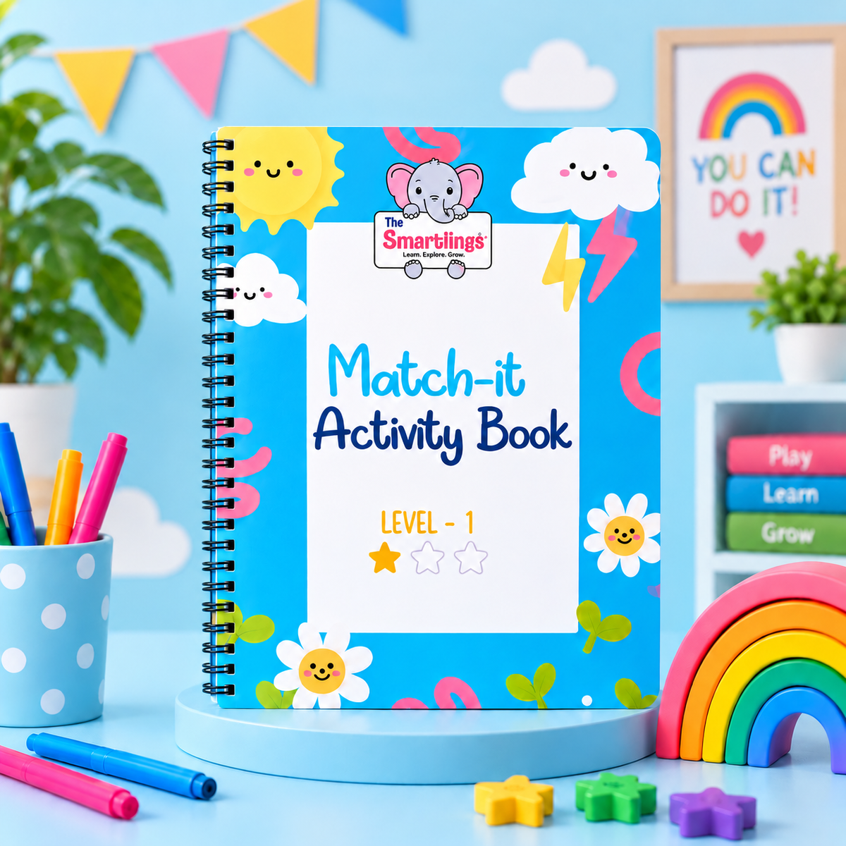 Reusable Match-it Level 1 Activity Book ( Age : 2-4 years )