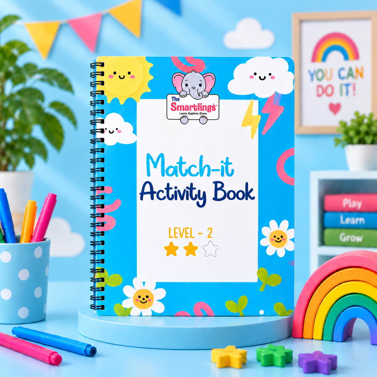 Reusable Match-it Level 2 Activity Book ( Age : 2-4 years )