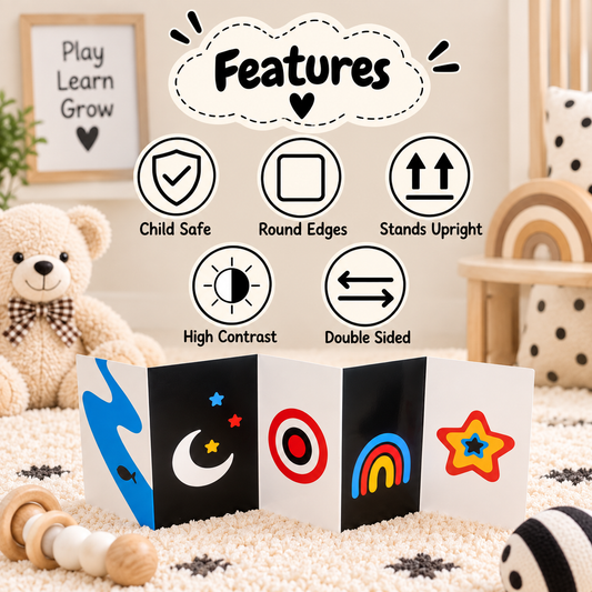 High contrast Stand-up Cards(3 - 6 months)