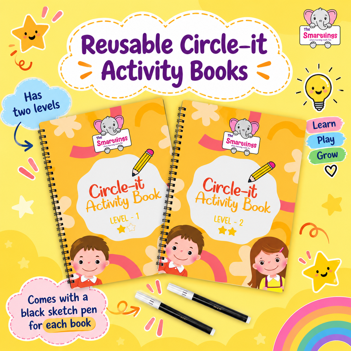 Reusable Circle-it Level 2 Activity Book ( Age : 2-4 years )